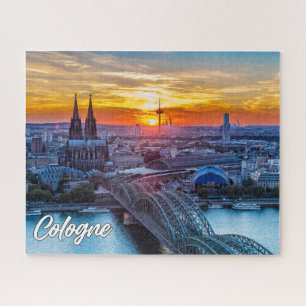 Sunset Over Köln, Deutschland Puzzle
