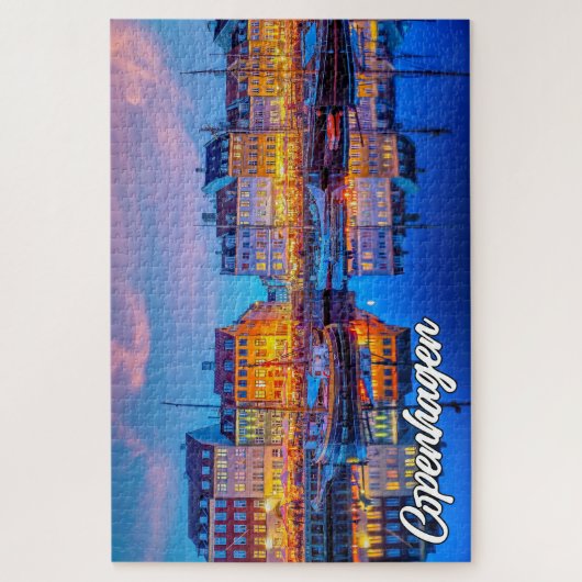 Sunset Over Kopenhagen, Dänemark Puzzle (Vertikal)