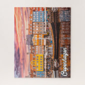 Sunset Over Kopenhagen, Dänemark Puzzle (Vertikal)