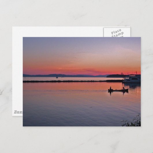 Sunset over Lake Champlain Postkarte (Vorne/Hinten)