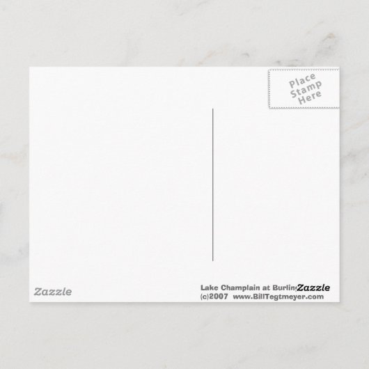 Sunset over Lake Champlain Postkarte (Rückseite)
