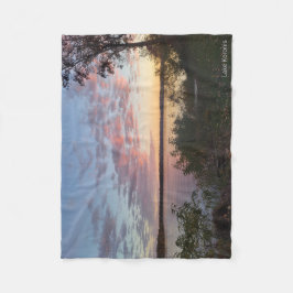 Sunset Over Lake Koronis Fleecedecke