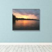 Sunset Over Lake Marion - B&W Leinwand (Insitu (Holzboden))