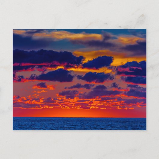 Sunset over Lake Michigan at Ludington, Michigan Postkarte (Vorderseite)