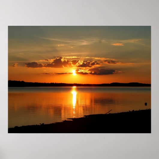 Sunset Over Lake Thurmond Poster (Vorne)