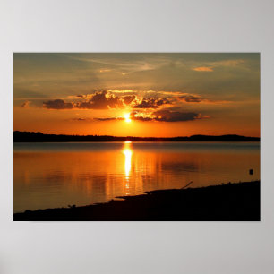 Sunset Over Lake Thurmond Poster