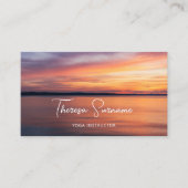 Sunset Over Lake Yoga Instructor Yoga Lehrer Visitenkarte (Vorderseite)