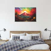 Sunset over Landscape Leinwanddruck (Insitu (Schlafzimmer))