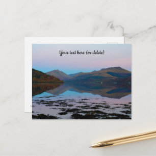 Sunset over Loch Fyne, Schottland Postcard Postkarte
