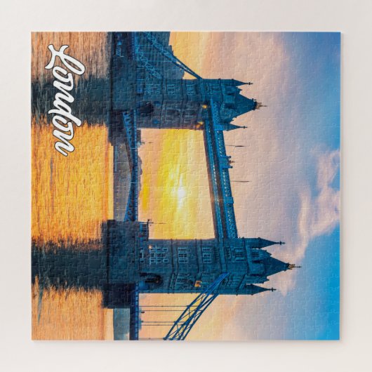 Sunset Over London, England, Großbritannien Puzzle (Horizontal)