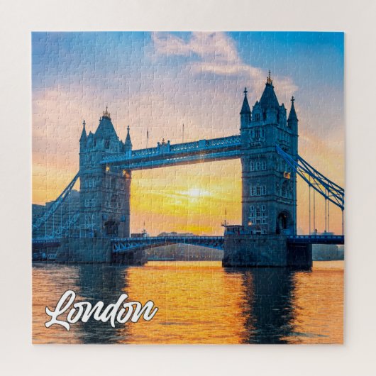 Sunset Over London, England, Großbritannien Puzzle (Vertikal)