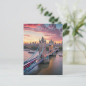 Sunset over London Postkarte (Stehend Vorderseite)