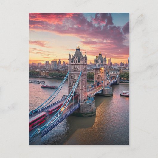 Sunset over London Postkarte (Vorderseite)
