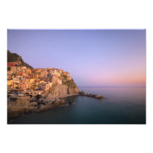 Sunset over Manarola village
