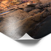 Sunset over Manarola village Fotodruck (Ecke)