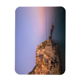 Sunset over Manarola village Magnet