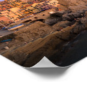 Sunset over Manarola village Poster (Ecke)