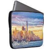Sunset Over Manhattan, New York, USA Laptopschutzhülle (Vorne Rechts)