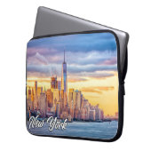 Sunset Over Manhattan, New York, USA Laptopschutzhülle (Vorderseite Links)