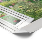 Sunset over Meadow Window View Fotodruck (Ecke)