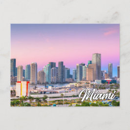 Sunset Over Miami, Florida, Vereinigte Staaten Postkarte