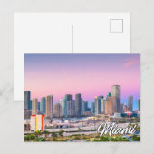 Sunset Over Miami, Florida, Vereinigte Staaten Postkarte (Vorne/Hinten)