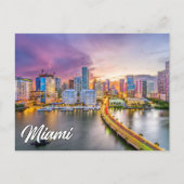 Sunset Over Miami, Florida, Vereinigte Staaten Postkarte (Vorderseite)