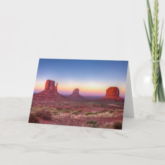 Sunset Over Monument Valley Arizona Karte (Vorderseite)