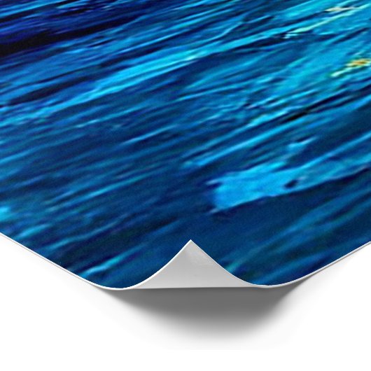 Sunset Over Mountain River Valley Poster (Ecke)