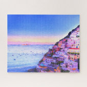 Sunset Over Positano, Italien Puzzle (Horizontal)