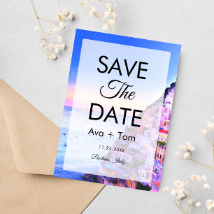 Sunset Over Positano, Italien Save the Date Einladung