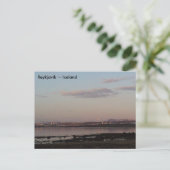 Sunset over Reykjavík, Island Postkarte (Stehend Vorderseite)