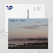 Sunset over Reykjavík, Island Postkarte (Vorne/Hinten)