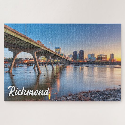 Sunset Over Richmond, Virginia, Vereinigte Staaten Puzzle (Horizontal)