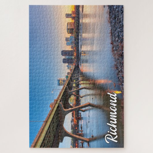 Sunset Over Richmond, Virginia, Vereinigte Staaten Puzzle (Vertikal)