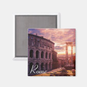 Sunset over Rome Colosseum in Rome Magnet (Vorderseite/Rückseite)
