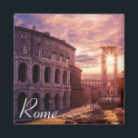 Sunset over Rome Colosseum in Rome Magnet<br><div class="desc">Painting of sunset over Rome Colosseum in Rome,  Italy. Beautiful dramatic sky during sunset with sun rays in Rome.</div>