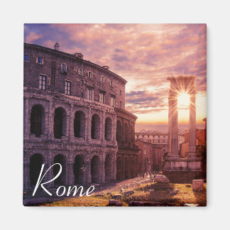Sunset over Rome Colosseum in Rome Magnet