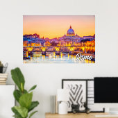 Sunset Over Rome, Italien Poster (Heimbüro)