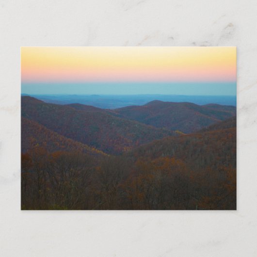 Sunset Over Shenandoah National Park, Virginia Postkarte (Vorderseite)