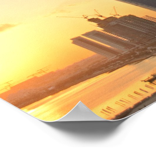 Sunset over Skyline of Doha, Katar Poster (Ecke)