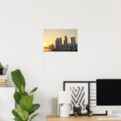 Sunset over Skyline of Doha, Katar Poster (Heimbüro)