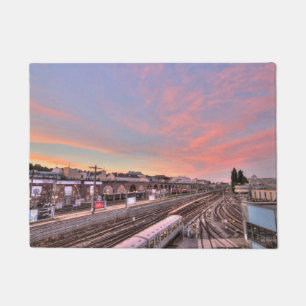Sunset Over Spittelau, Wien Österreich Fußmatte