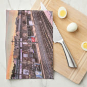 Sunset Over Spittelau, Wien Österreich Geschirrtuch (Viertel Falte)