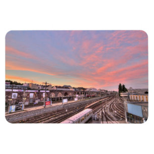 Sunset Over Spittelau, Wien Österreich Magnet