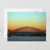 Sunset over Sydney Harbor Bridge, Australia Postkarte (Vorne/Hinten)