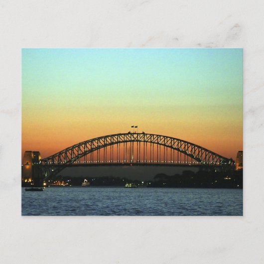 Sunset over Sydney Harbor Bridge, Australia Postkarte (Vorderseite)
