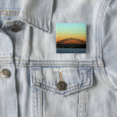 Sunset over Sydney Harbour Bridge, Australien Button (Beispiel)