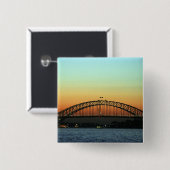 Sunset over Sydney Harbour Bridge, Australien Button (Vorne & Hinten)