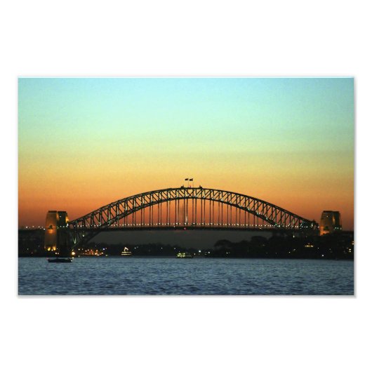 Sunset over Sydney Harbour Bridge, Australien Fotodruck (Vorne)